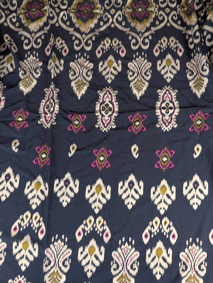 Viscose effet froissé motif cachemire bohème 4