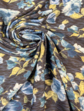 Satin de coton léger, motif fleuri bleu et jaune 1 [blankastock:b7112bfd-8c1b-41b1-bd55-9a515a782ec1]