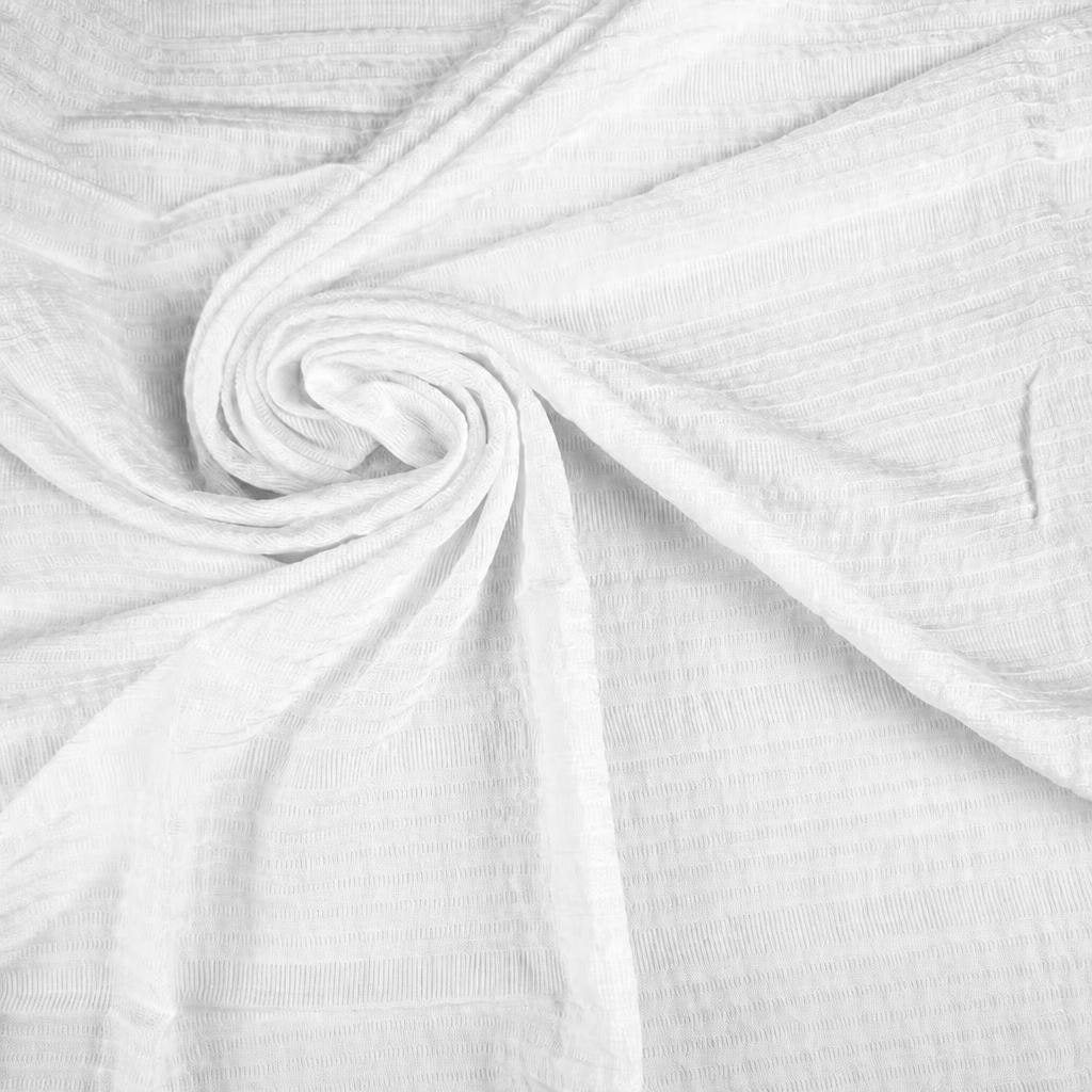 ELINA - Toile de viscose texturée - Nuances de blanc 1