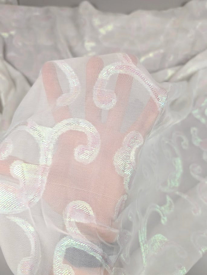 IRISA - Organza jacquard polyester motif arabesque 3