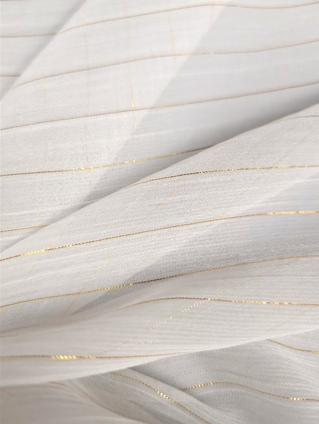 ADELE - Voile polyester fil lurex doré 3