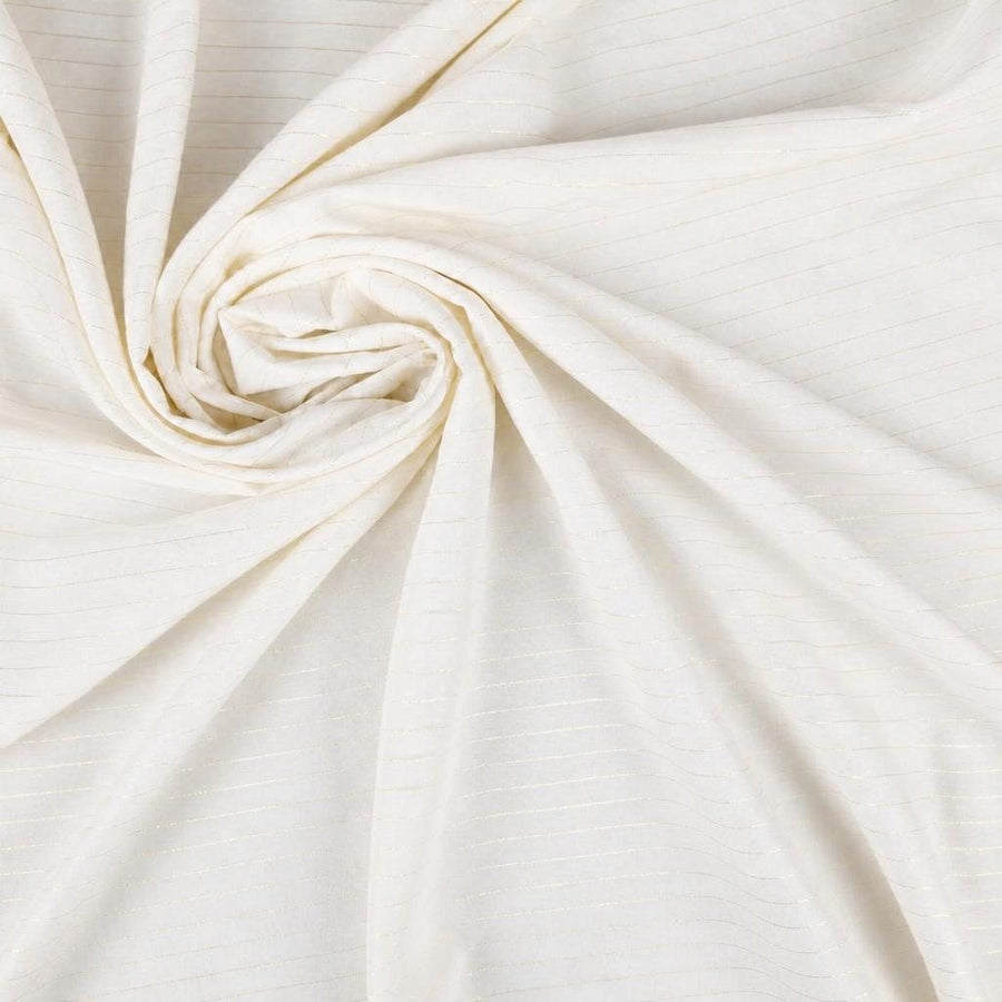 DORIA - Viscose javanaise rayée lurex doré 1
