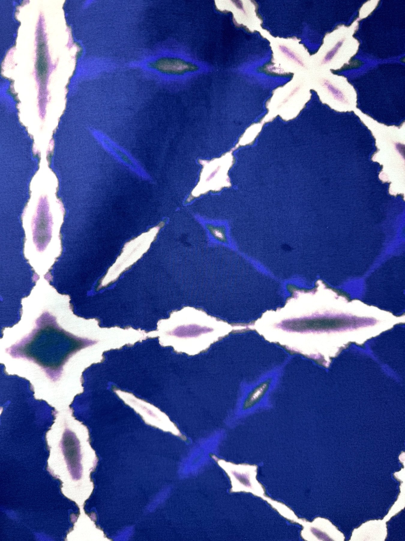 Popeline coton graphique - Imprimé bleu 5