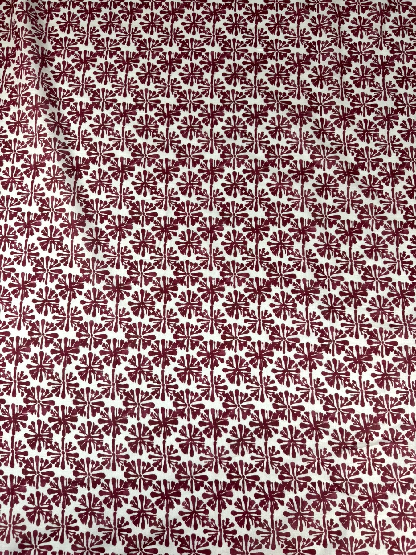 Batiste coton fleurie - Imprimé rouge 1