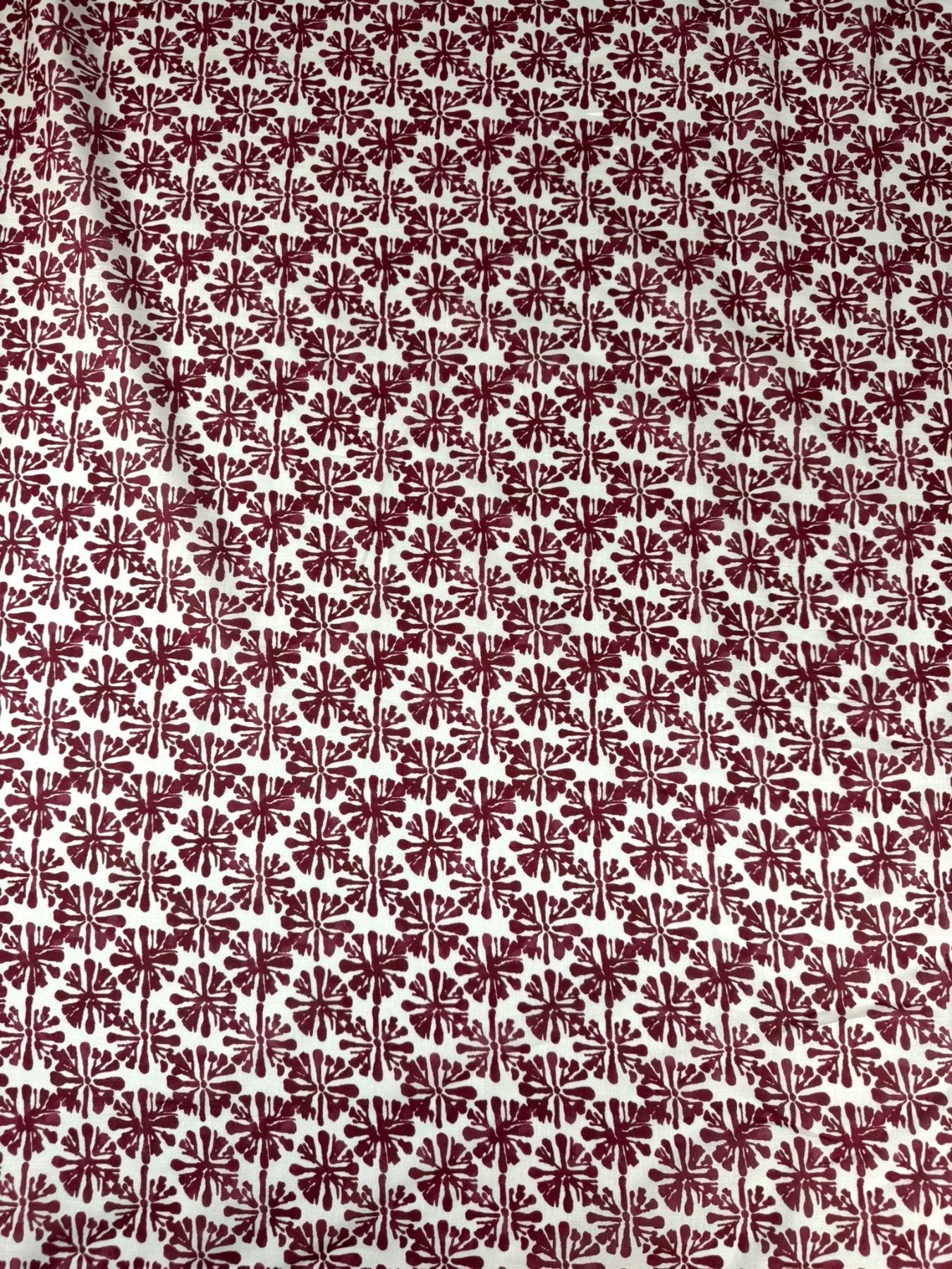 Batiste coton fleurie rouge 4