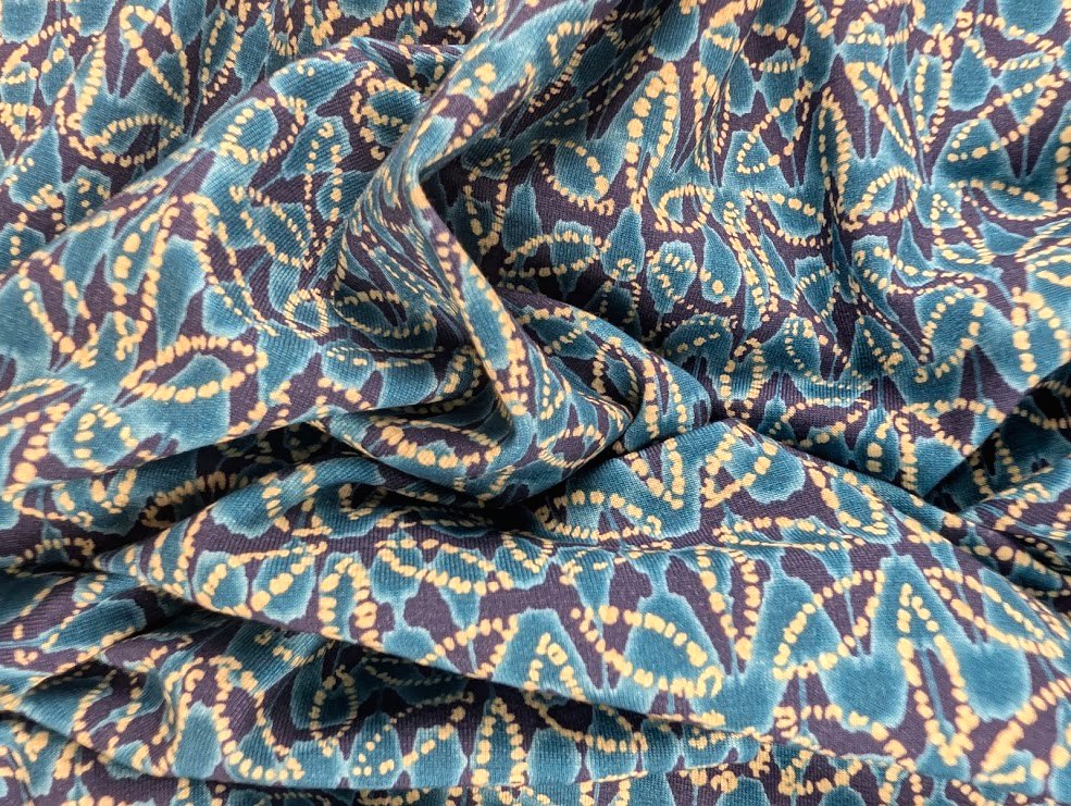 Jersey coton motif géométrique bohème 3