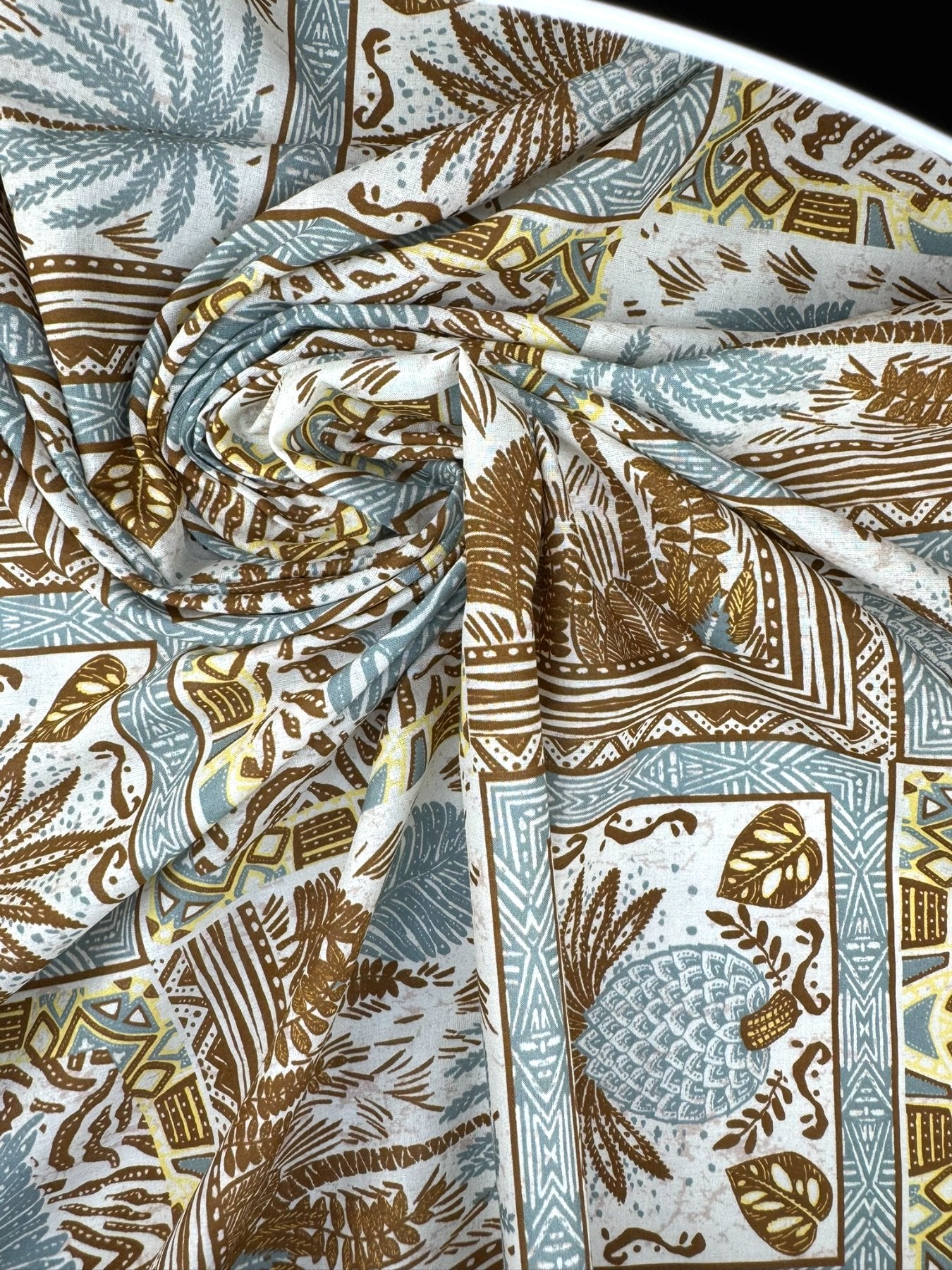 Voile de coton - Imprimé feuillage tropical 3