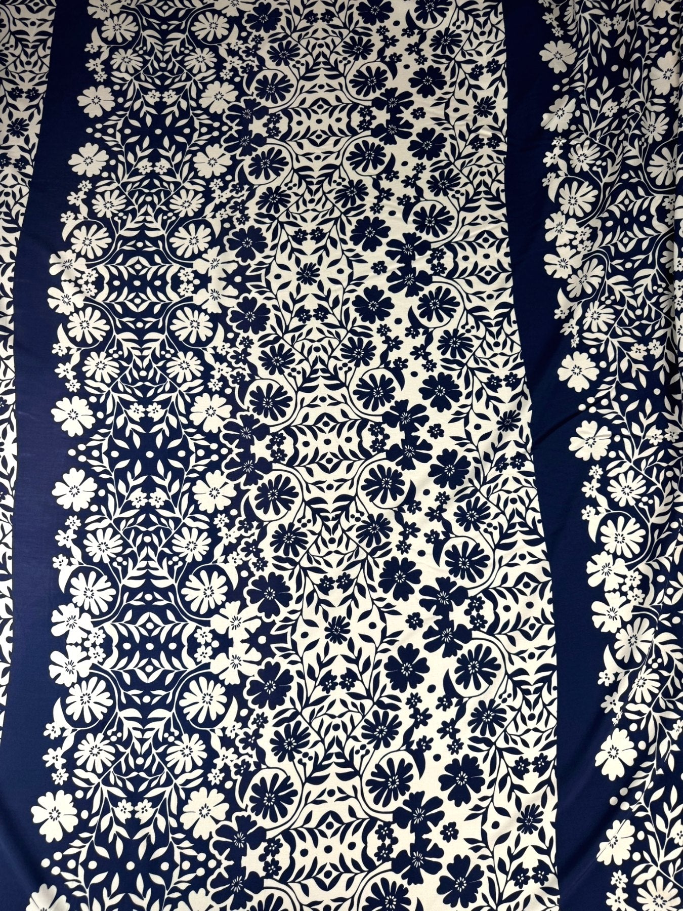 Toile viscose Ecovero florale - Imprimé bleu 4