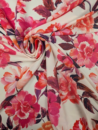 Polyester-Crêpe, romantisches Blumenmuster 1 [blankastock:5c74452d-9845-422d-969c-c676560eb11d]
