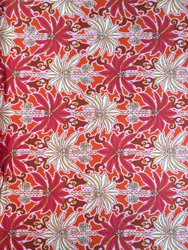 Sergé coton stretch motif fleuri bohème 4