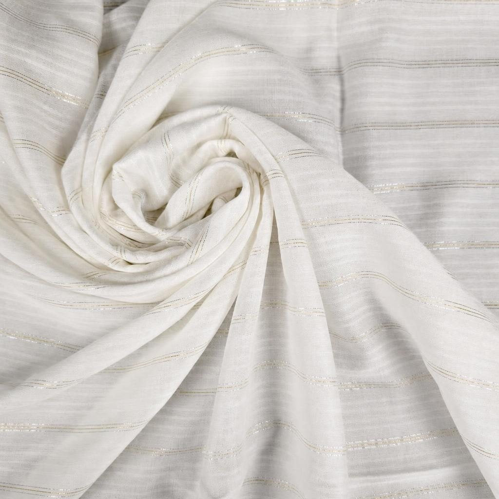 LUREA - Viscose lurex rayée satinée - Nuances de blanc 1