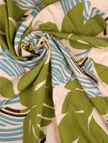 Graphic tropical print crinkle-effect viscose 1