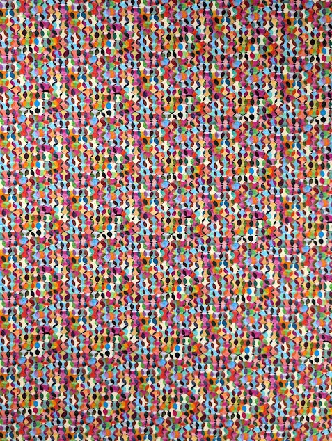 Jersey de viscose élasthanne, motif pois graphique multicolore 4