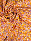 Fluid crinkled-effect viscose with a bohemian floral print 1