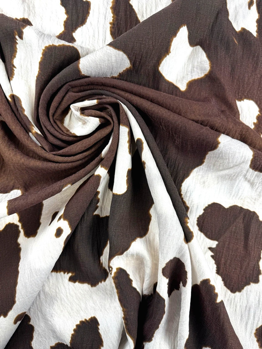 Viscose texturée imprimé vache 1