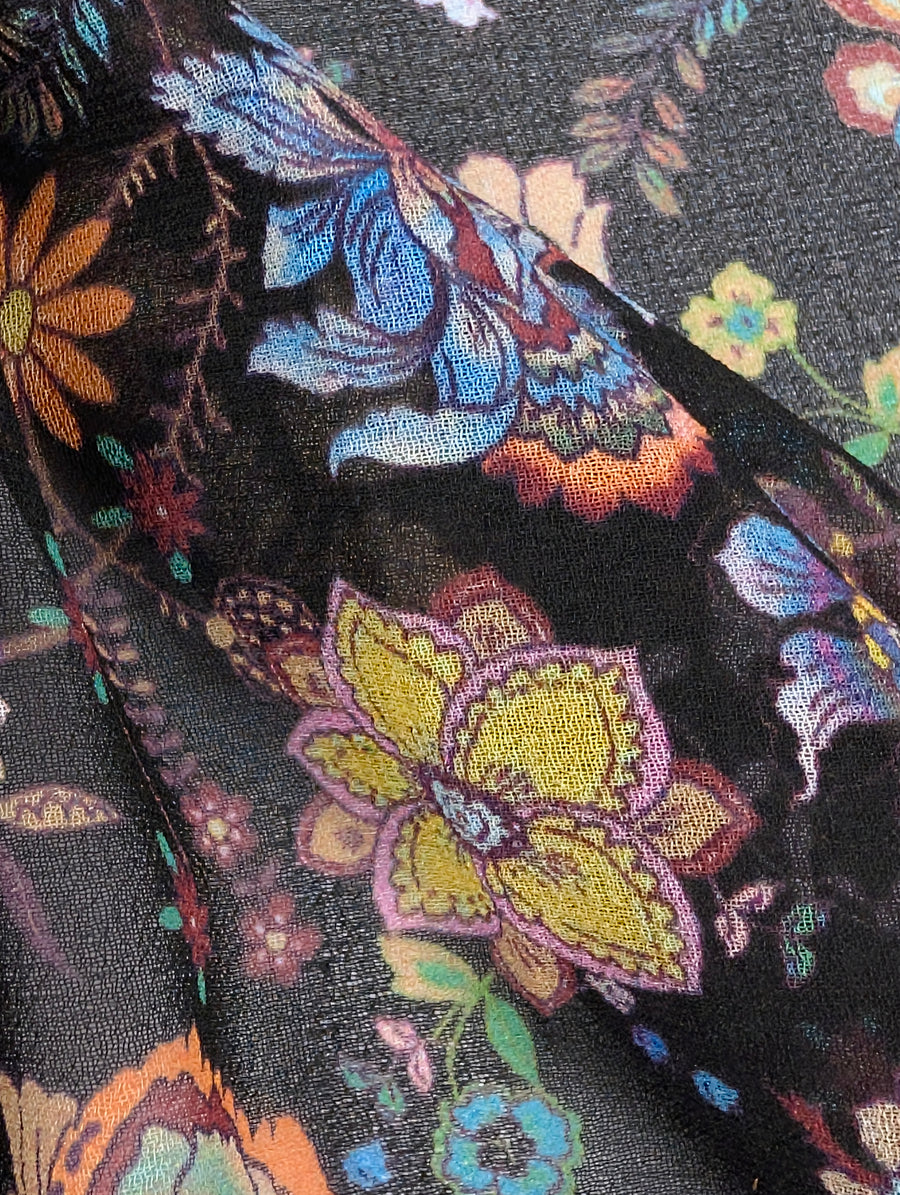 Voile crêpe de polyester, motif fleuri bohème multicolore 3 [blankastock:20d55c08-05be-4de4-b44f-650a6dd3e94e]