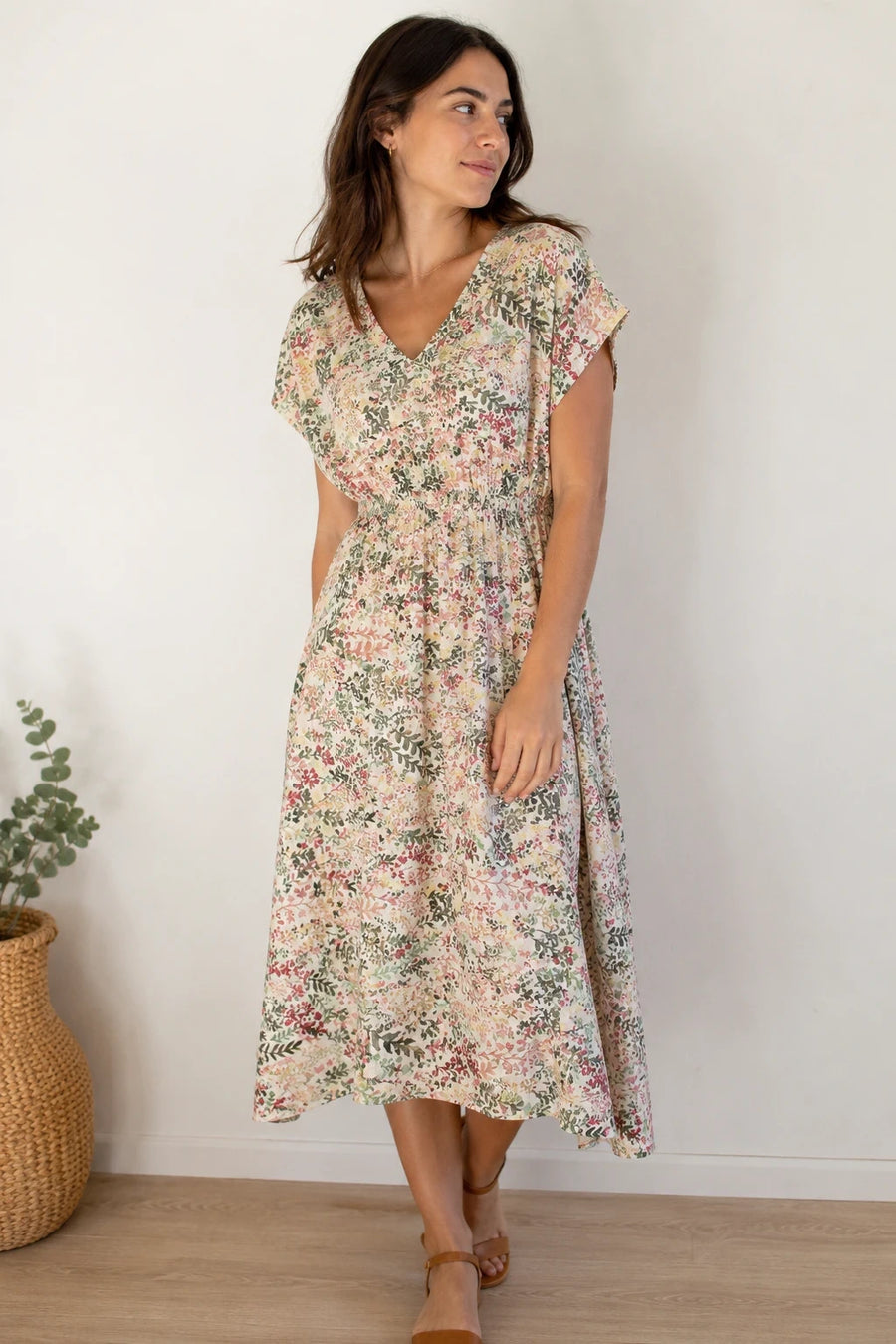 Toile viscose fleurie - Imprimé bohème - CALIFE-8PQ 2