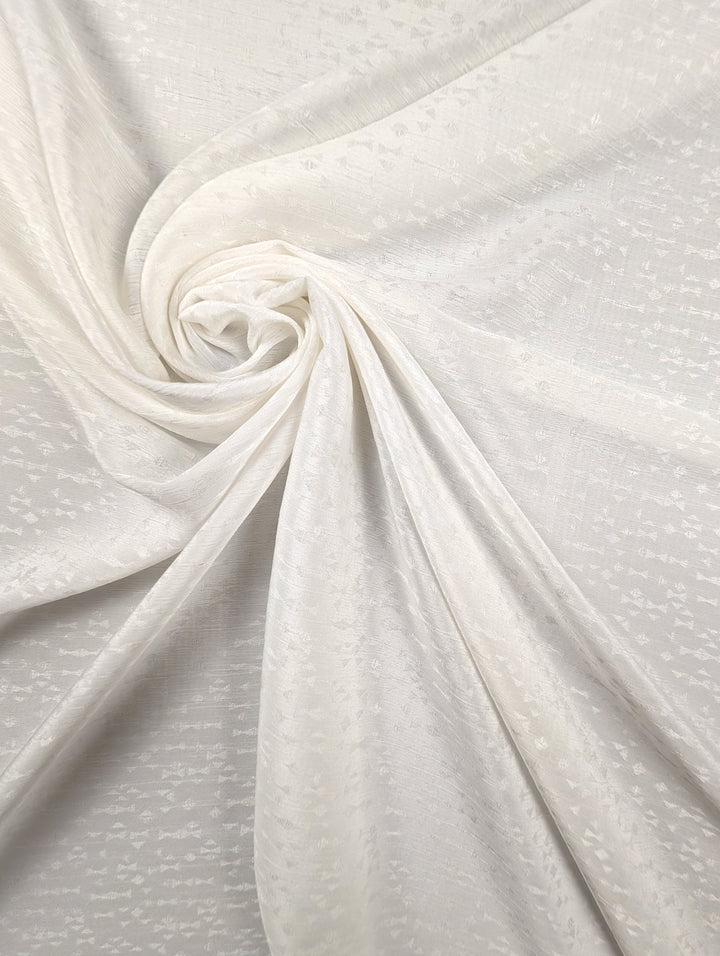 Stoff VELIA - Satinierter Crinkle-Jacquard-Voile