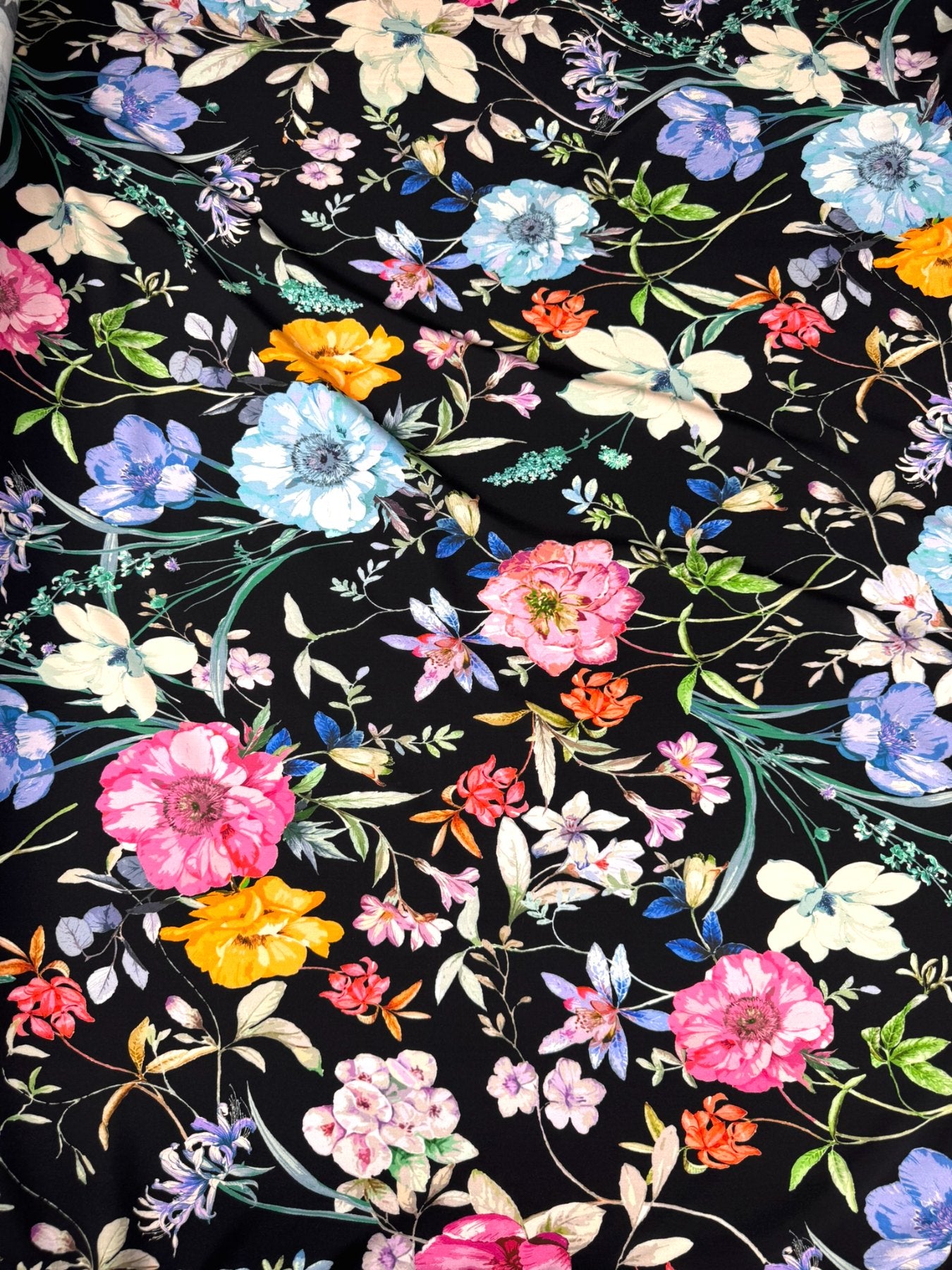 Toile viscose florale - Imprimé multicolore 4
