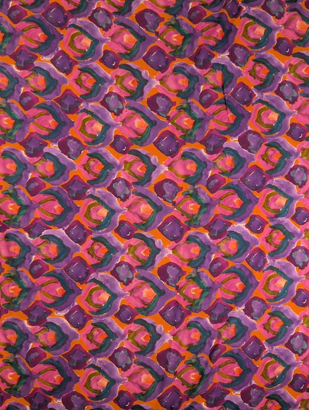 Viscose Ecovero motif graphique multicolore 4