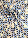 Satin polyester motif graphique géométrique 1
