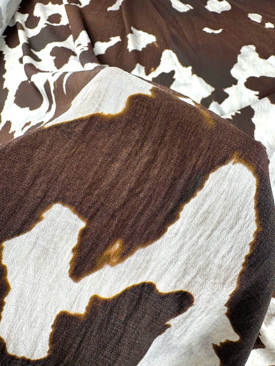 Viscose texturée imprimé vache 3