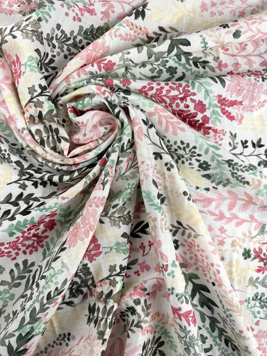 Toile viscose fleurie - Imprimé bohème - CALIFE-8PQ 1