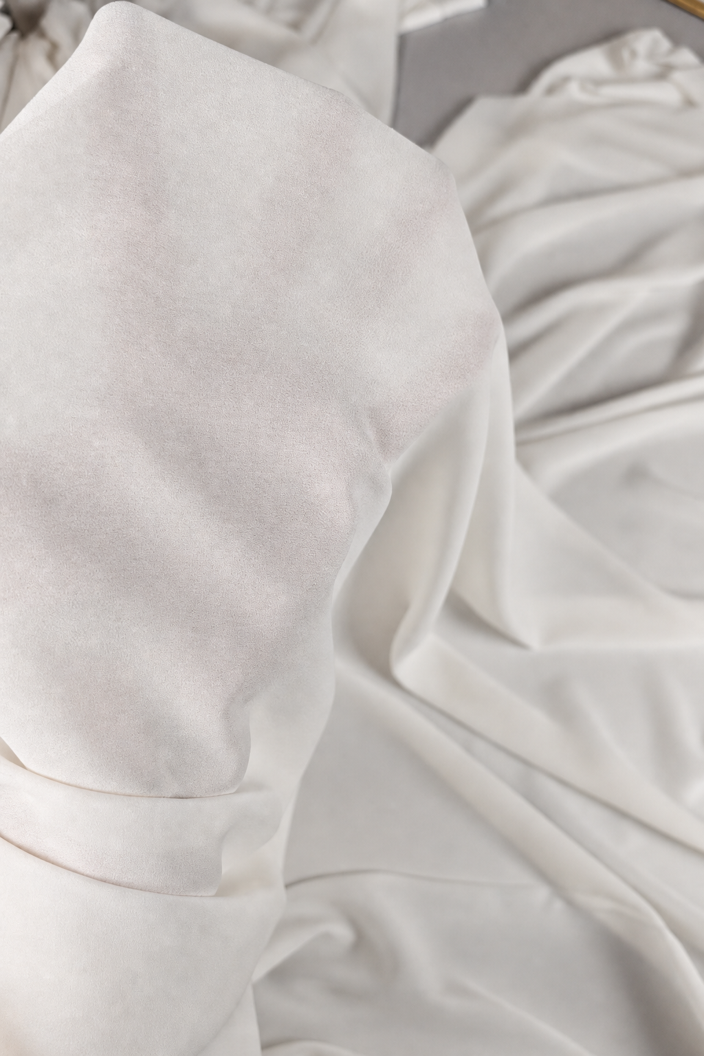 NEVA - Crêpe de polyester léger - Nuances de blanc 4