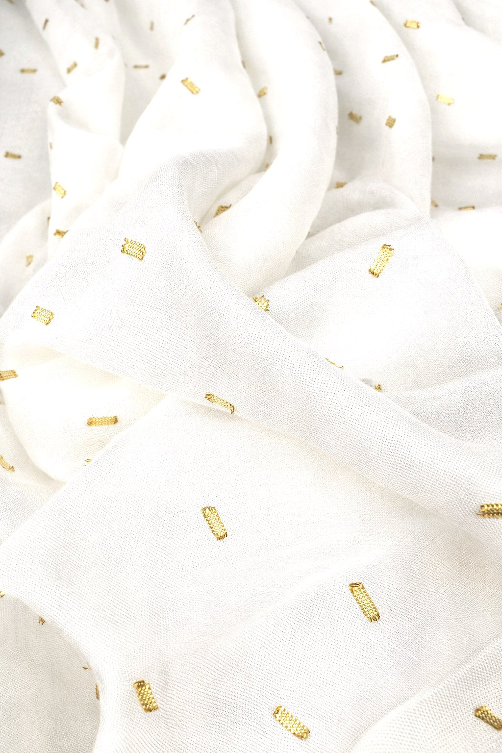 AURÉA - Batiste de viscose plumetis dorés 3