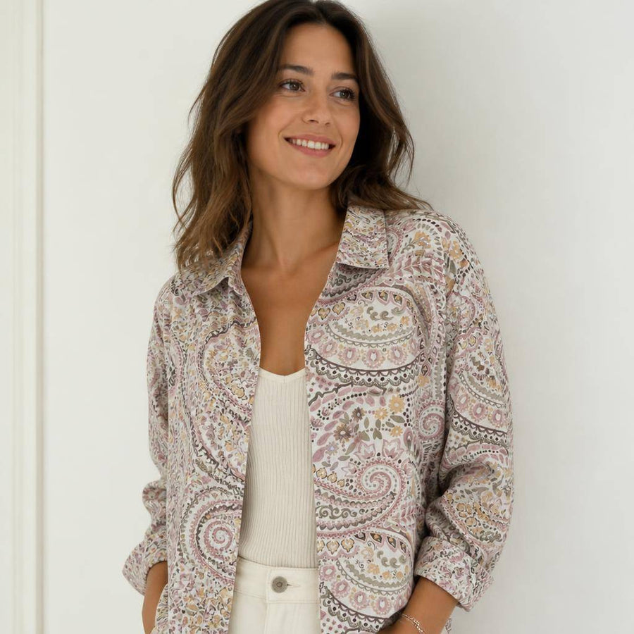 Sergé de viscose, motif cachemire bohème multicolore 2
