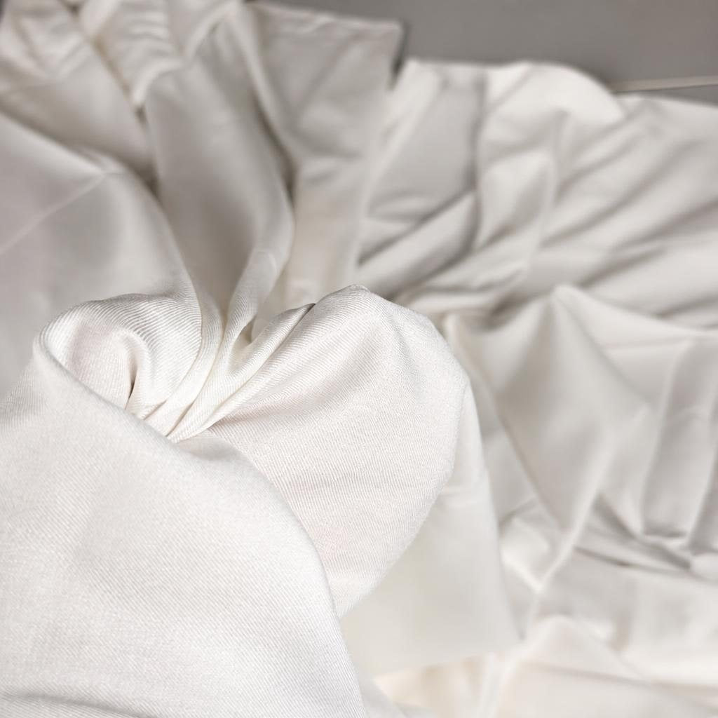 IVORY - Sergé de Tencel Lyocell uni - Nuances de blanc 4
