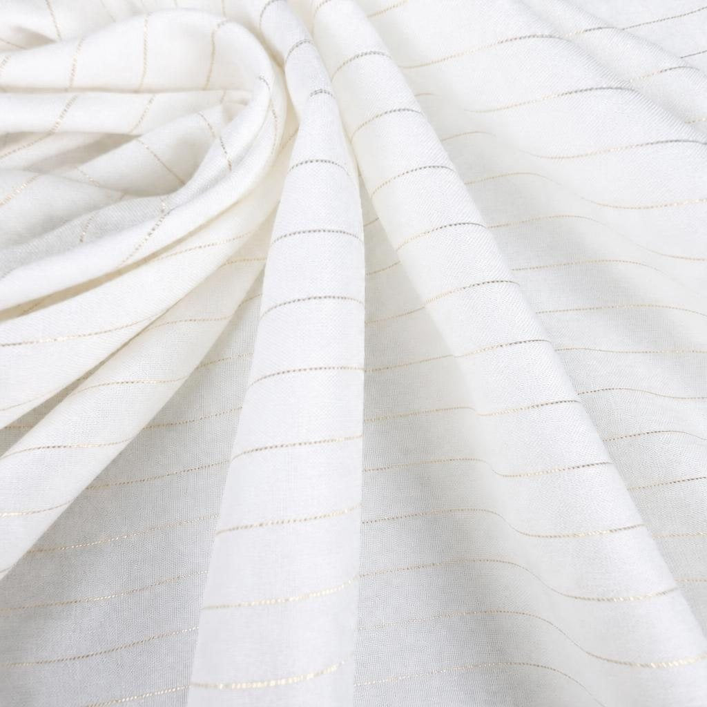 DORIA - Viscose javanaise rayée lurex doré 3