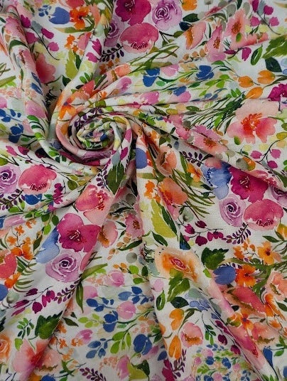 Viscose com efeito de linho, padrão floral romântico multicolorido 1 [blankastock:470305f7-0691-45ce-b4df-ebf2ba6ac0f7]