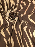 Satin polyester plissé imprimé graphique 1