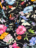 Viscose fleurie fond noir 1