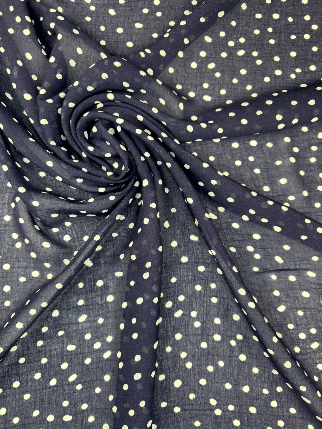Gaze polyester viscose à pois - Imprimé 1
