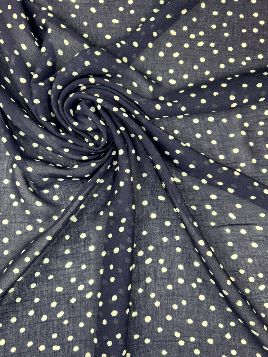 Gaze polyester viscose à pois - Imprimé 1