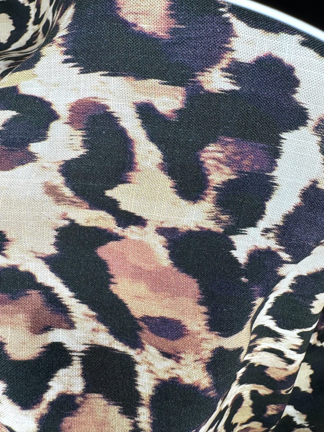 Toile lin et viscose animalière - Imprimé léopard 4