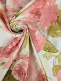 Lin motif fleuri romantique 1
