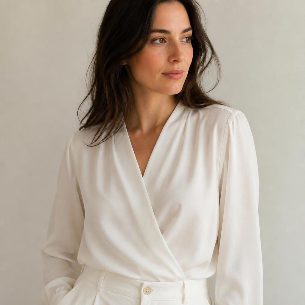 IVORY - Sergé de Tencel Lyocell uni - Nuances de blanc 2