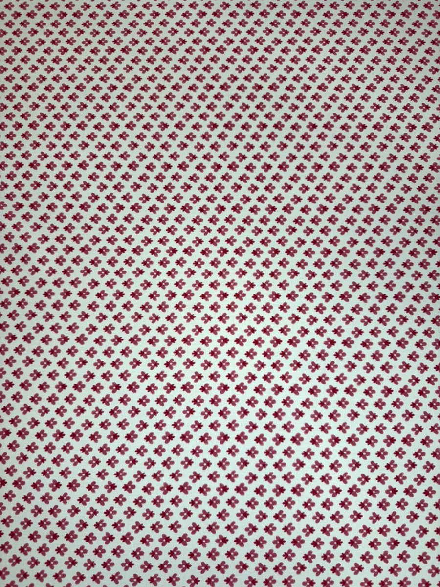 Sergé viscose floral - Imprimé rouge 4