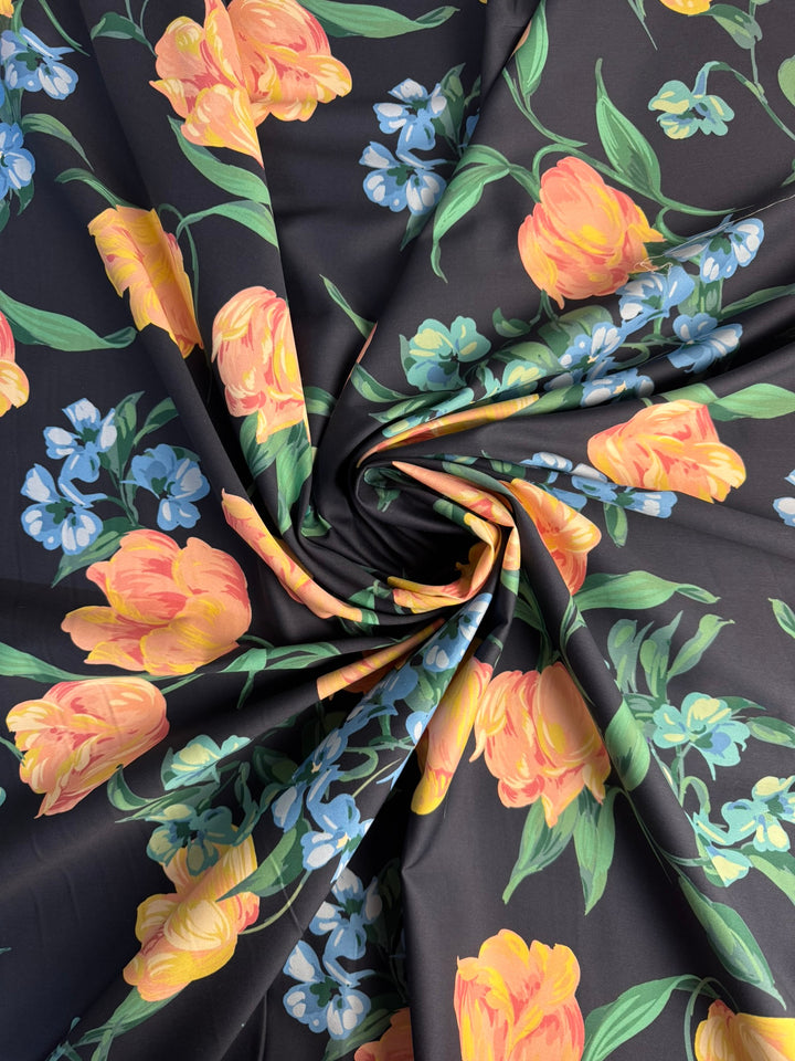 Baumwoll-Satin mit romantischem, mehrfarbigem Blumenmuster 1 [blankastock:7cf72768-b509-43f6-a096-3b798695f626]