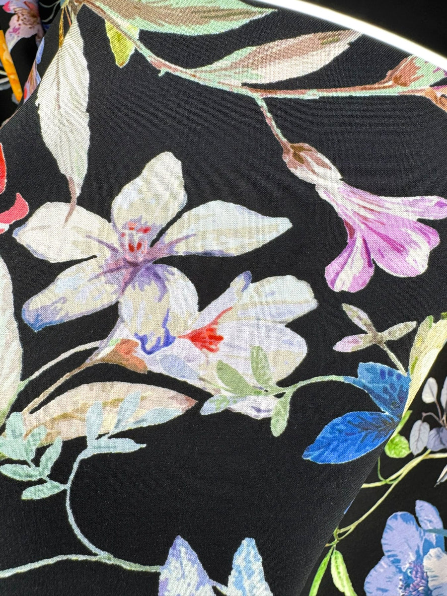 Toile viscose florale - Imprimé multicolore 3