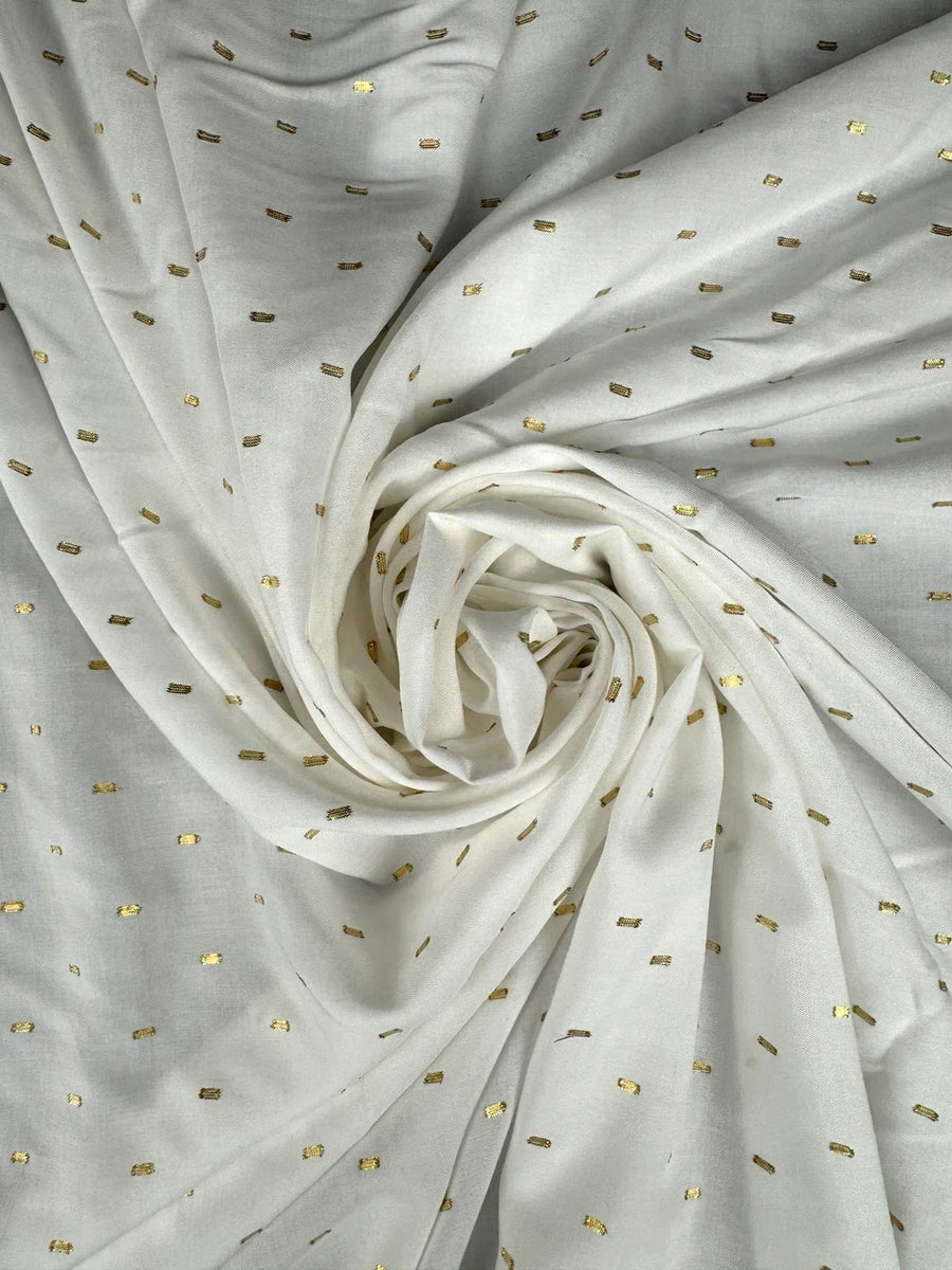 Auréa - Batiste viscose plumetis dorés 1