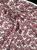 Batiste coton fleurie rouge 1