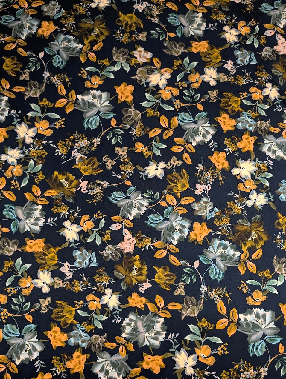 Viscose motif fleuri multicolore 4