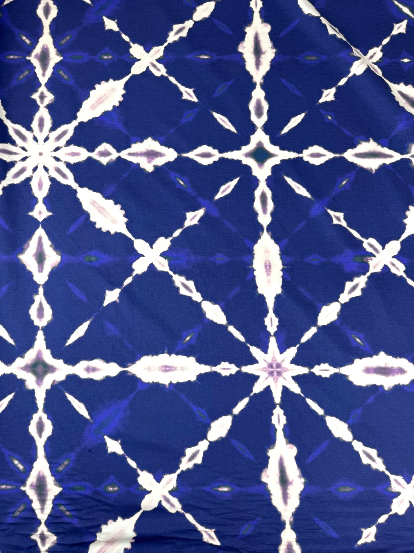Popeline coton graphique - Imprimé bleu 3