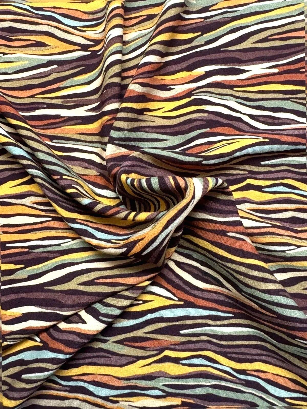 Toile viscose imprimé zèbre 1