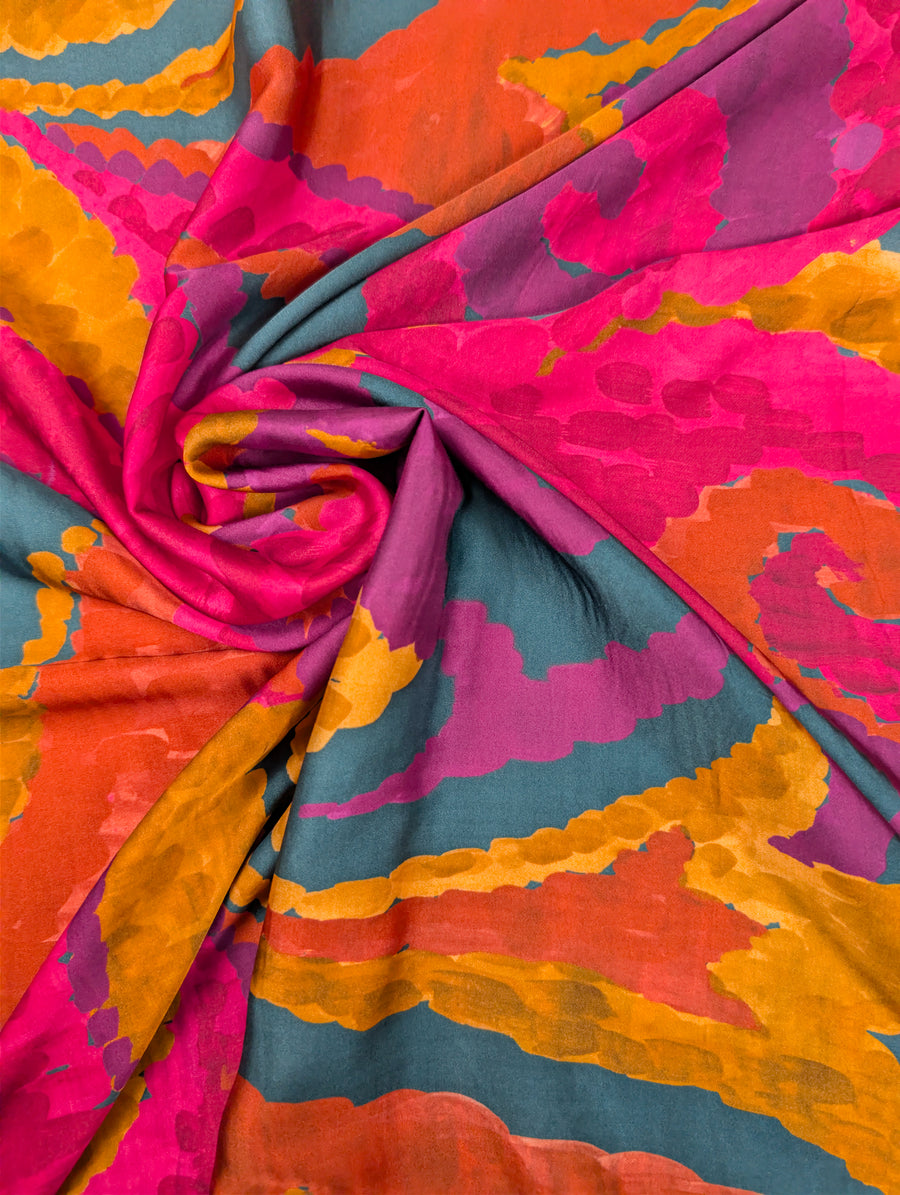 Satin de viscose léger, grandes fleurs abstraites rétro (léger défaut d’aspect) 1 [blankastock:7b0a7752-bf0b-41bf-8ba4-2dd97811cbc4]