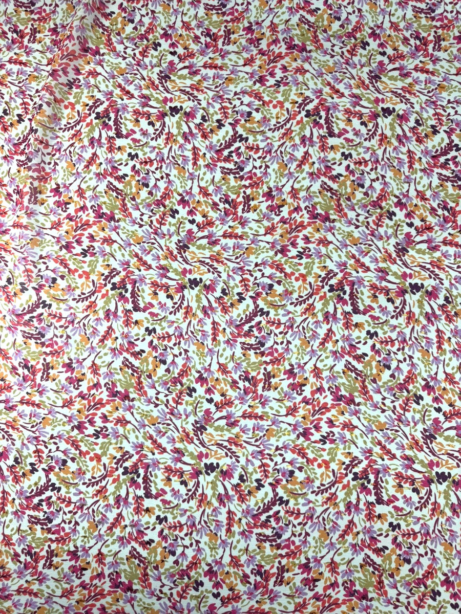 Polyester-Voile mit Blumenmuster und Lurex 4